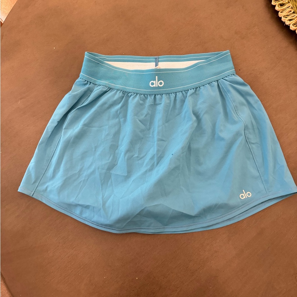 Alo Yoga Match Point Tennis Skirt - Blue Splash